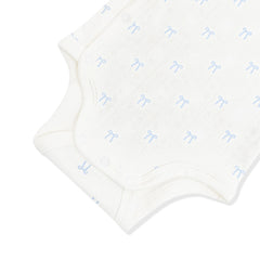 Pointelle Kimono Bodysuit in Sweet Blue Bow