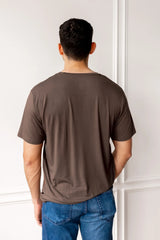 Men's Crew Neck Tee in Espresso