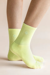 Adult Crew Socks in Citron