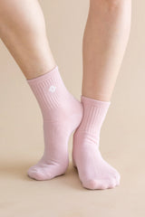 Adult Crew Socks in Blush
