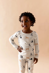 Long Sleeve Pajamas in Fluffy Cat