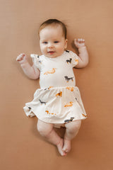 Twirl Bodysuit Dress in Dachshund