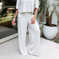 Women's Wide Leg Pant Set in Oat
