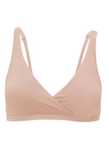 Women's Cross Front Bralette in Chai