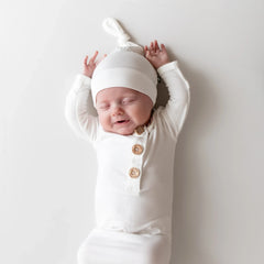 Knotted Gown with Hat Set in Cloud