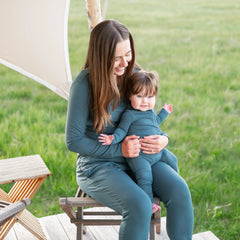 Zippered Romper in Atlantic