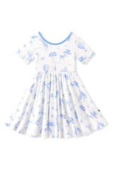 Twirl Dress in Toile Safari