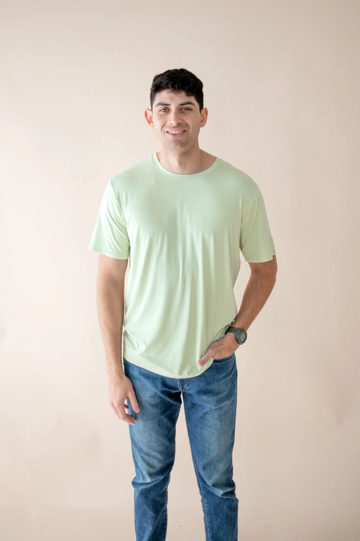 Men's Crew Neck Tee in Basil
