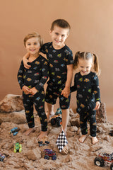 Long Sleeve Pajamas in Monster Truck