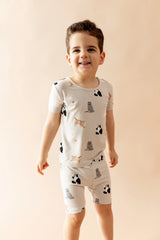Short Sleeve Pajamas in Fluffy Cat