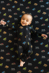 Zippered Romper in Monster Truck