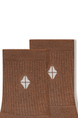 Adult Crew Socks in Latte