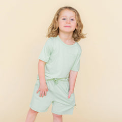 Drawstring Short in Basil