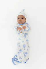 Knotted Gown with Hat Set in Toile Safari