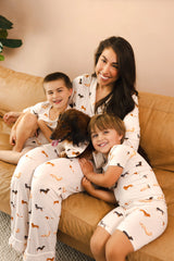 Short Sleeve Pajamas in Dachshund