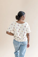 Women's Relaxed Fit V-Neck in Mickey Mouse and Friends