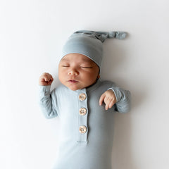 Knotted Gown with Hat Set in Fog