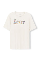 Men's Crew Neck Tee in Mickey and Friends on Ecru