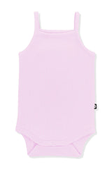 Ribbed Spaghetti Strap Bodysuit in Thistle