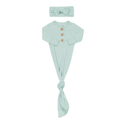 Knotted Gown with Bow Set in Sage
