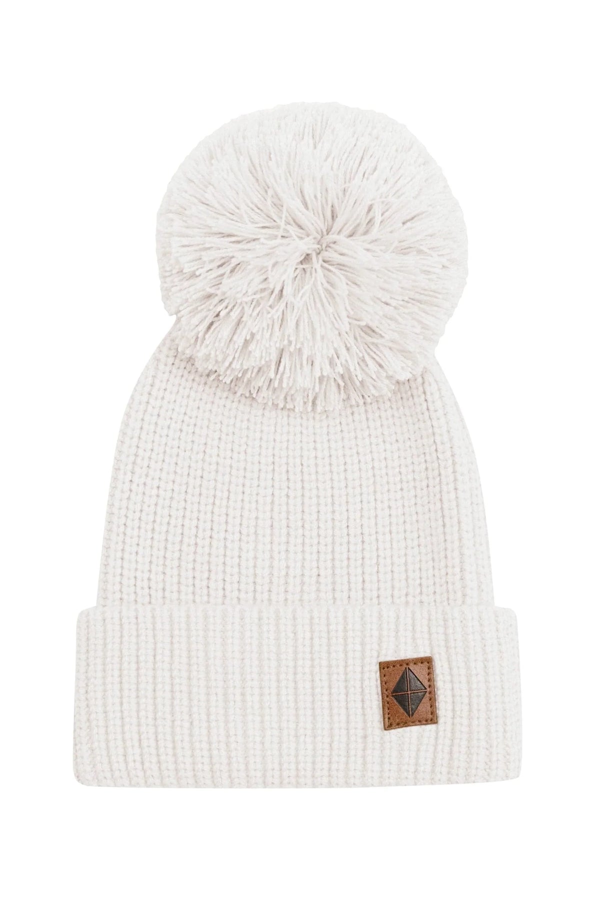 Chunky Knit Pom Beanie in Oat