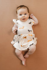 Twirl Bodysuit Dress in Dachshund