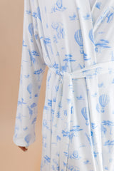 Women's Lounge Robe in Toile Safari