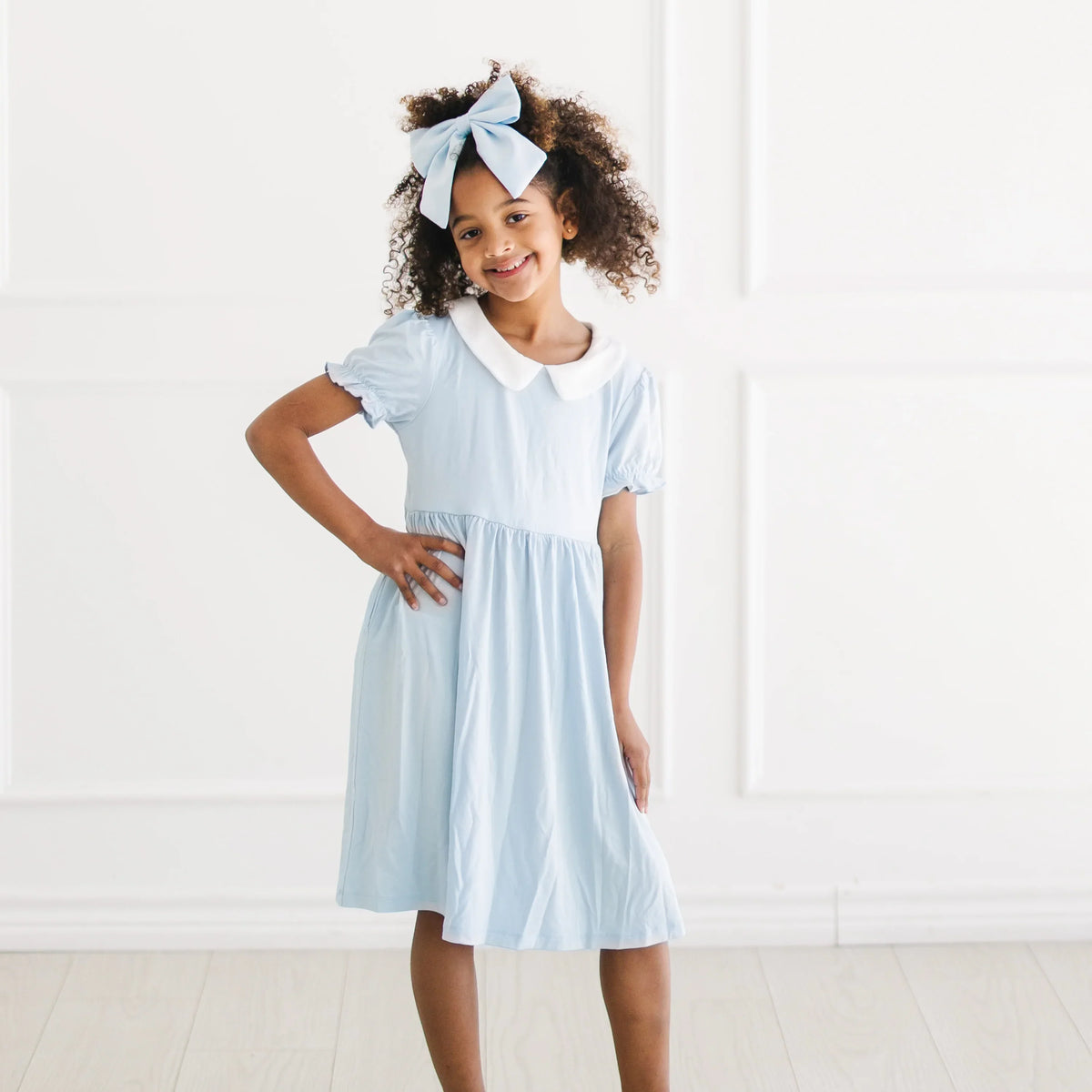 Peter Pan Collar Dress in Breeze