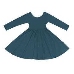 Long Sleeve Twirl Dress in Atlantic