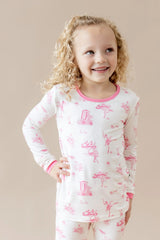 Long Sleeve Pajamas in Toile Ballet
