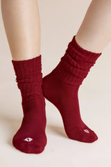 Adult Scrunch Socks in Ruby