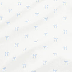 Pointelle Short Sleeve Set in Sweet Blue Bow